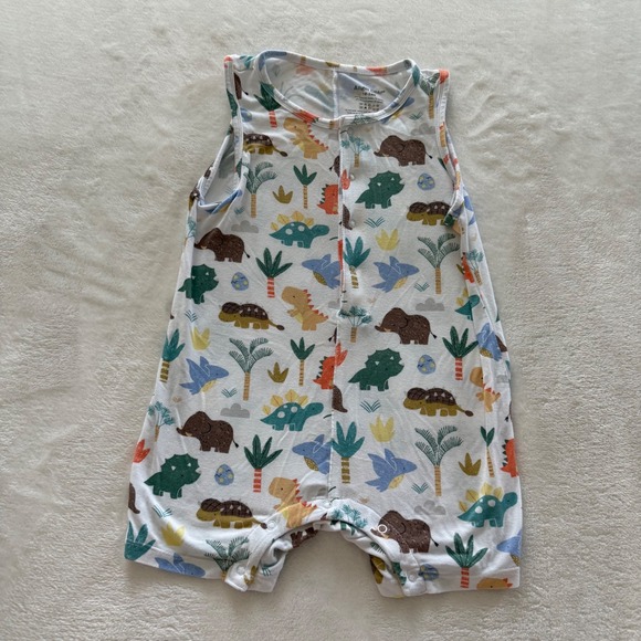 Angel Dear Other - Angel Dear Dinosaur Print Romper | 18–24M | Bamboo Blend | Sleeveless One-Piece
